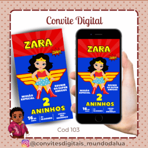 Convite Mulher Maravilha