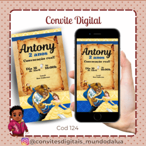 Convite Bela e a Fera