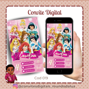 Convite Princesas Disney