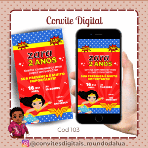 Convite Mulher Maravilha