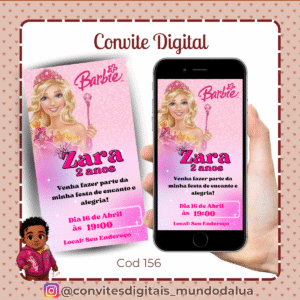 Convite Barbie