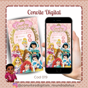 Convite Princesas Disney