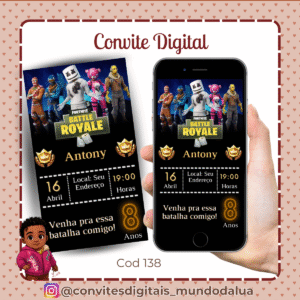 Convite Fortnite