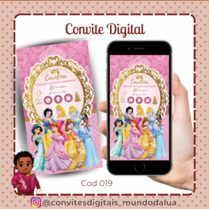 Convite Princesas Disney