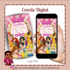 Convite Princesas Disney