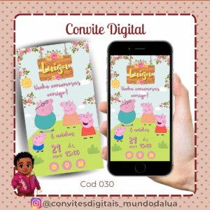 Convite Peppa Pig