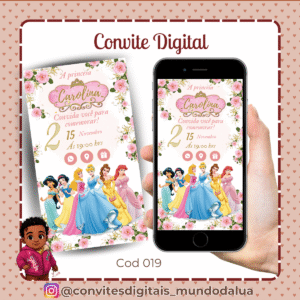 Convite Princesas Disney