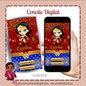 Convite Mulher Maravilha