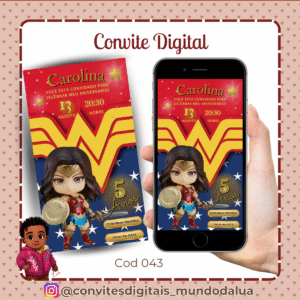 Convite Mulher Maravilha