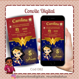 Convite mulher maravilha