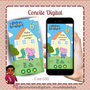 Convite Peppa Pig