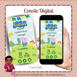 Convite Peppa Pig