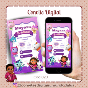 Convite A casa mágica da Gabby