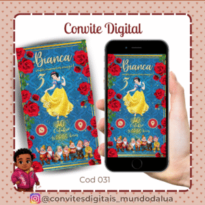 Convite Branca de neve