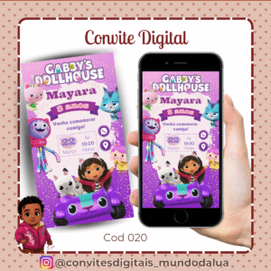 Convite A casa mágica da Gabby