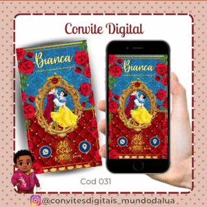Convite Branca de neve