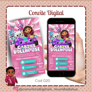 Convite A casa mágica da Gabby