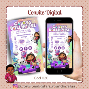 Convite A casa mágica da Gabby