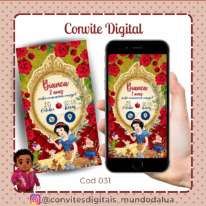 Convite Branca de neve