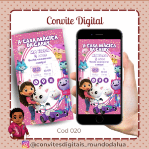 Convite A casa mágica da Gabby