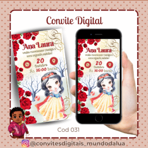 Convite Branca de neve