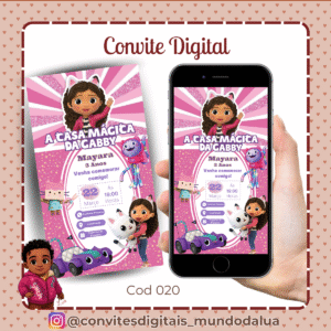 Convite A casa mágica da Gabby