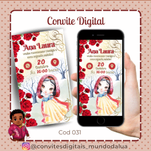 Convite Branca de neve