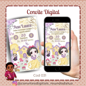 Convite Branca de neve