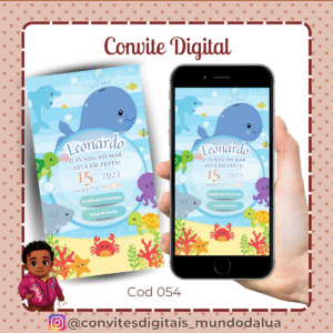 Convite Fundo do mar