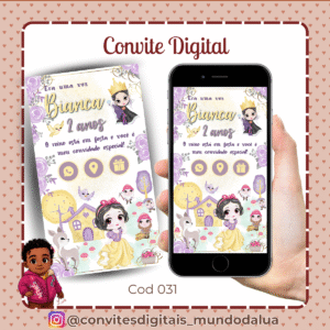 Convite Branca de neve