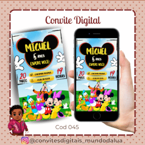 Convite Turma do Mickey