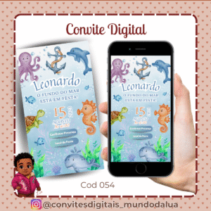 Convite Fundo do mar