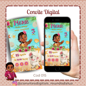 Convite Moana Baby
