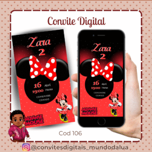 Convite Minnie Vermelha