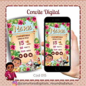 Convite Moana Baby