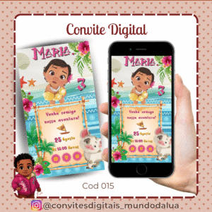 Convite Moana Baby