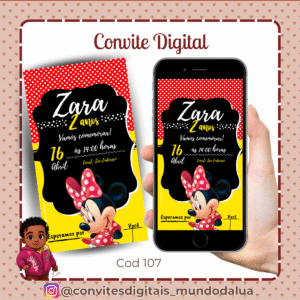 Convite Minnie Vermelha