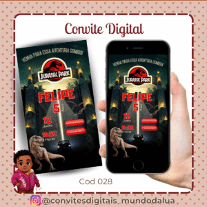 Convite Jurassic Park