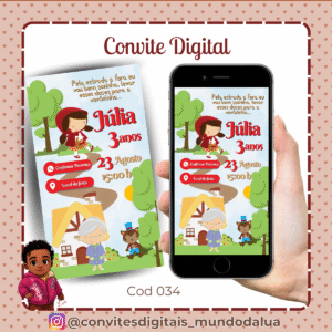 Convite Chapeuzinho Vermelho