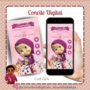 Convite Masha e o Urso