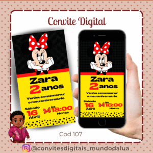 Convite Minnie Vermelha