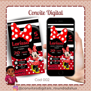 Convite Minnie Vermelha