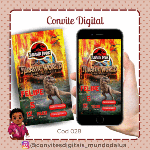 Convite Jurassic Park