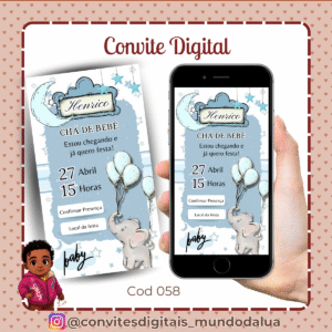 Convite Chá de bebê