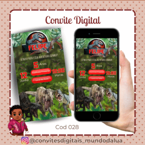 Convite Jurassic Park