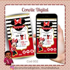Convite Minnie Vermelha