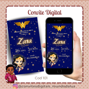 Convite Mulher Maravilha
