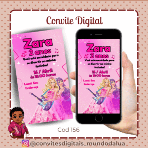 Convite Barbie