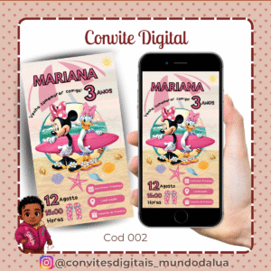 Convite Minnie e Margarida