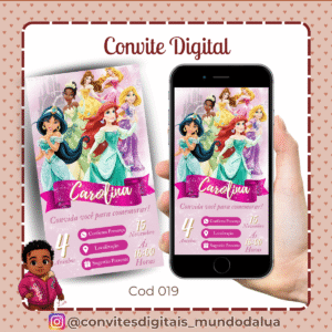 Convite Princesas Disney